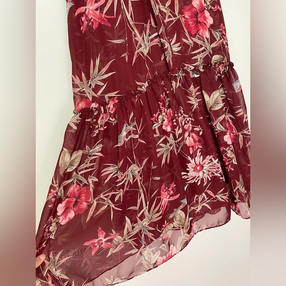 Misa Los Angeles Veronique Floral Short-sleeve Midi Dress Red Floral Size - Picture 4 of 11